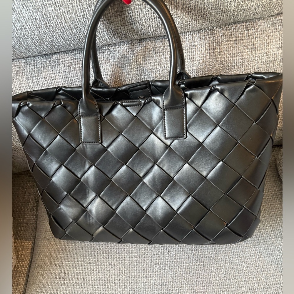 Brand New w/ Tag! Simons Braided Tote – Strong, Chic & Spacious! 🖤 - Picture 3 of 11